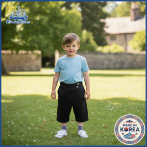 Korean Boys’ & Girls’ Wide-Leg Long Pants (Dark Brown)