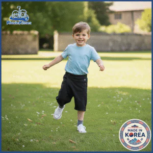 Alternative view of Korean Boys’ & Girls’ Wide-Leg Long Pants (Dark Brown)