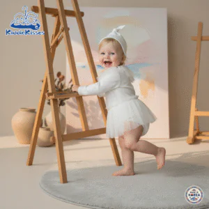 Alternative view of Korean Baby Stylish Romper (White)