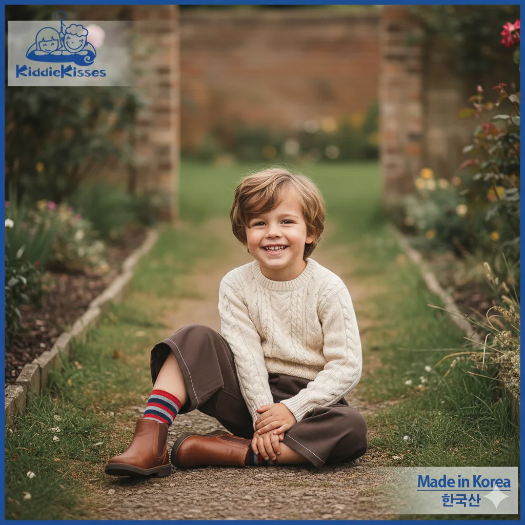 Korean Boys’ & Girls’ Long Pants (Dark Brown) - Image 16