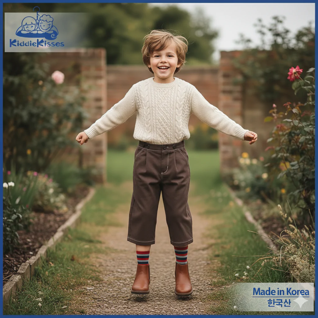 Korean Boys’ & Girls’ Long Pants (Dark Brown) - Image 18