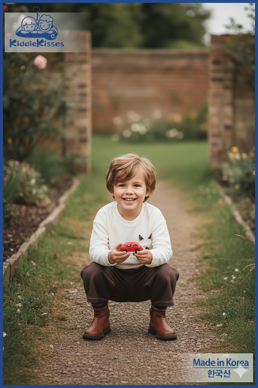 Korean Boys’ & Girls’ Long Pants (Dark Brown) - Image 20