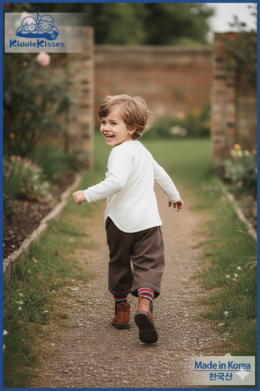 Korean Boys’ & Girls’ Long Pants (Dark Brown) - Image 21