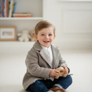 Alternative view of Korean Boys’ & Girls’ Blazer (Gray)