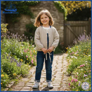 Korean Girls’ Top (Light Brown / Dark Brown)