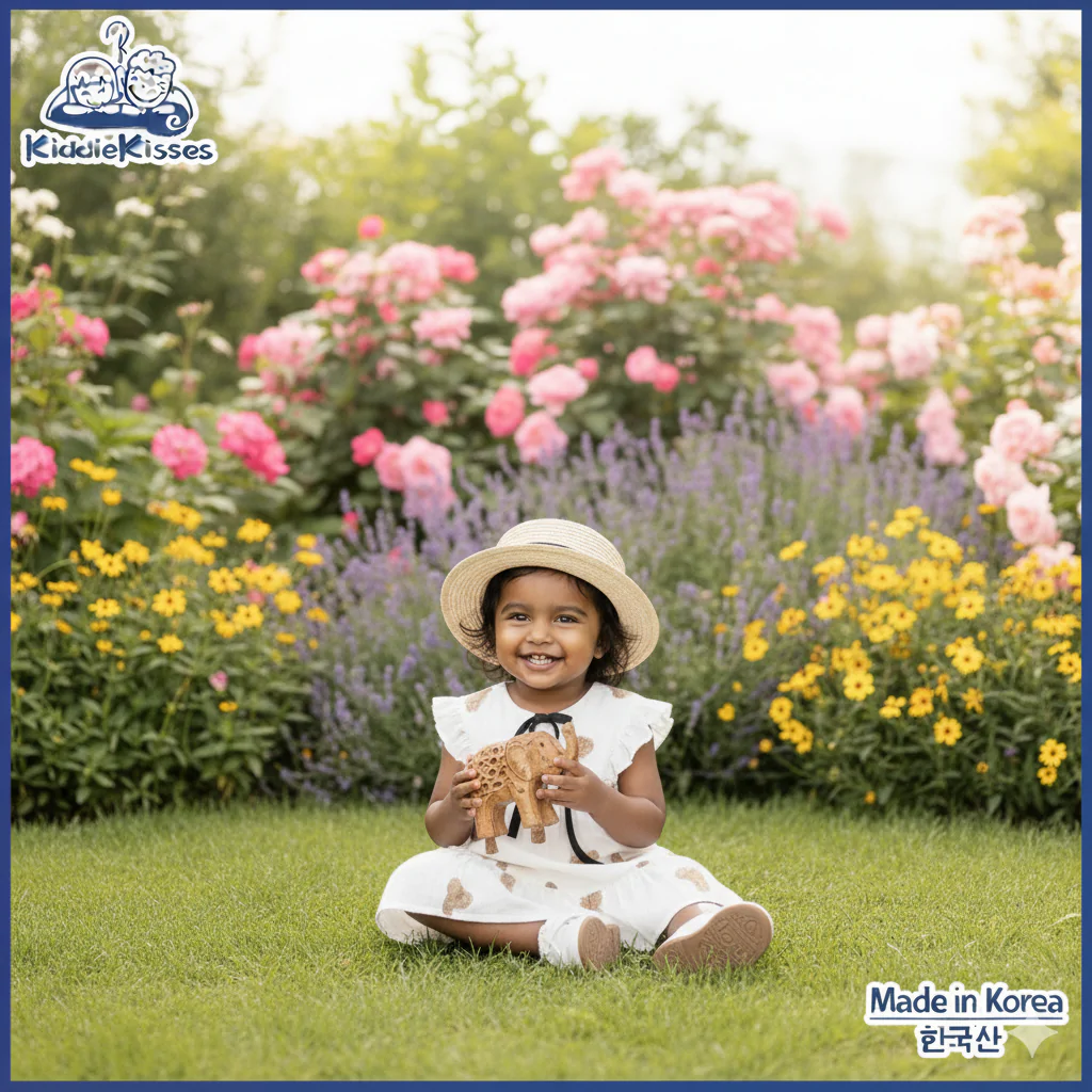 韓國女童胡蘿蔔花紋連身裙 - Image 5