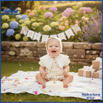 Korean-Style Baby Yellow Floral Romper with Butterfly Trim